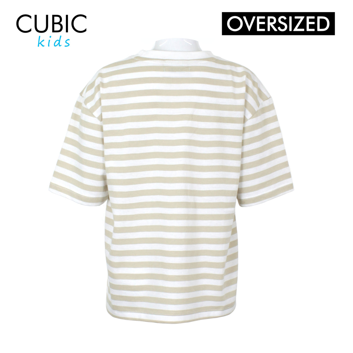 Cubic Boys Kids Stripes Oversized Round Neck Shirt Top for Boys - CKS2601R