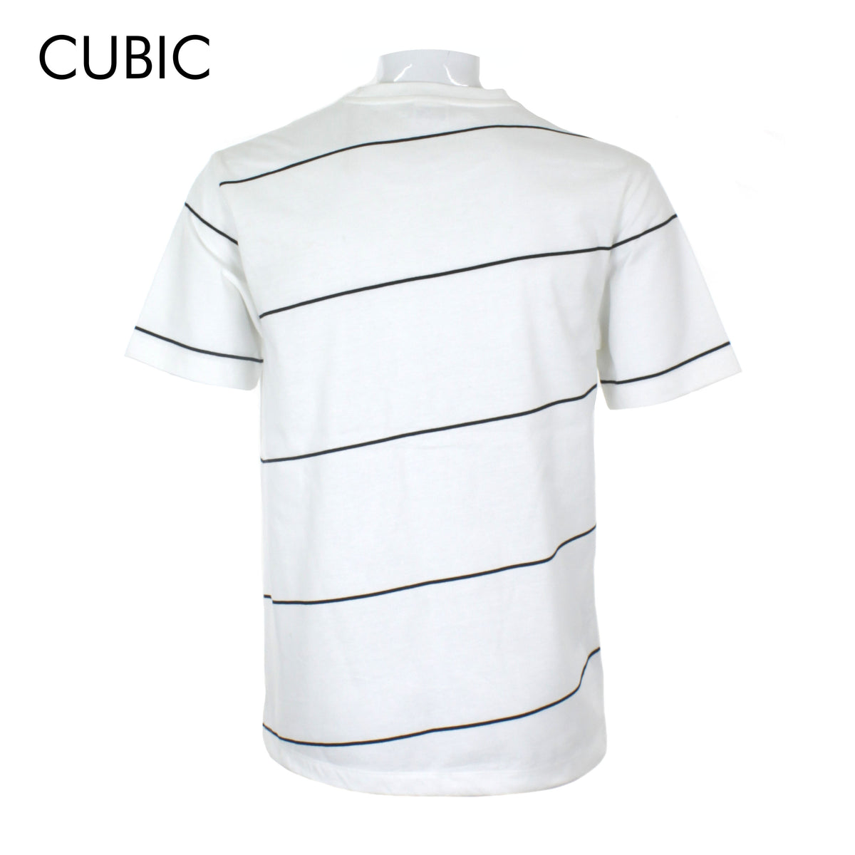 Cubic Men  Basic Stripes Round Neck Tees T-shirt Top Top for Men - CMS2508R
