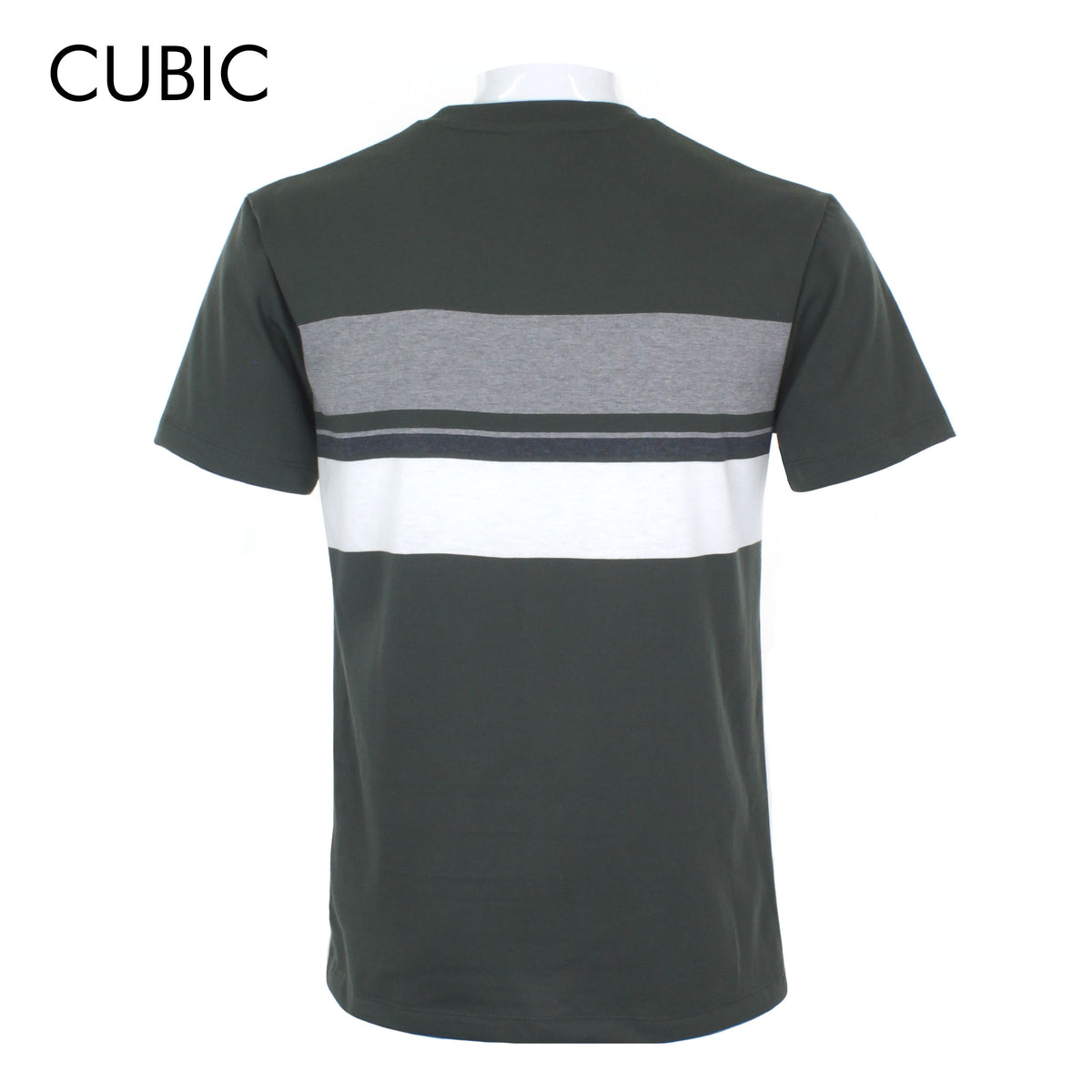 Cubic Men Round Neck Tees T-shirt Stripes Shirt Top Top for Men - CMS2227R