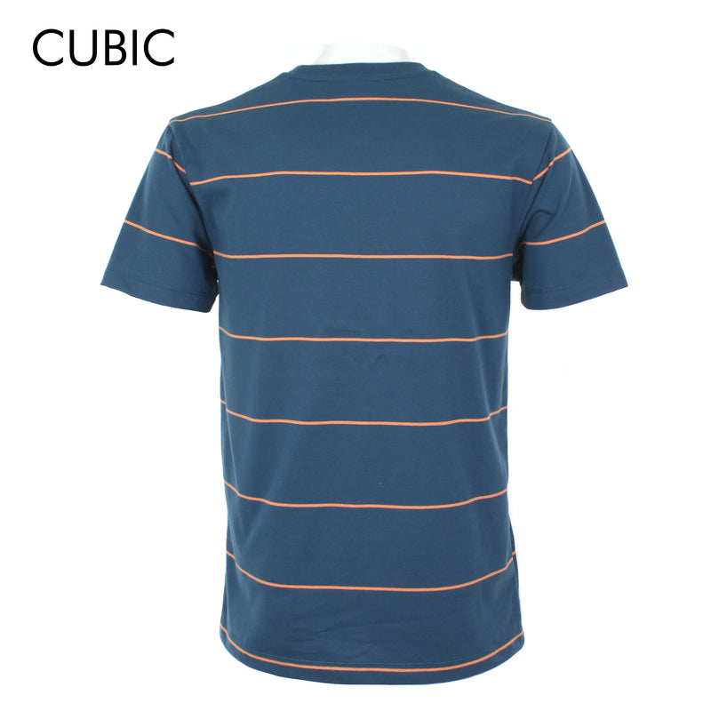 Cubic Men Round Neck Tees T-shirt Stripes Shirt Top Top for Men - CMS2224R