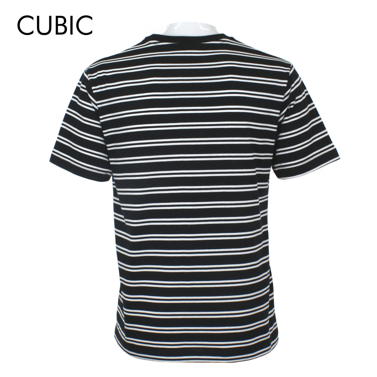 Cubic Men Round Neck Tees T-shirt Stripes Shirt Top Top for Men - CMS2308R