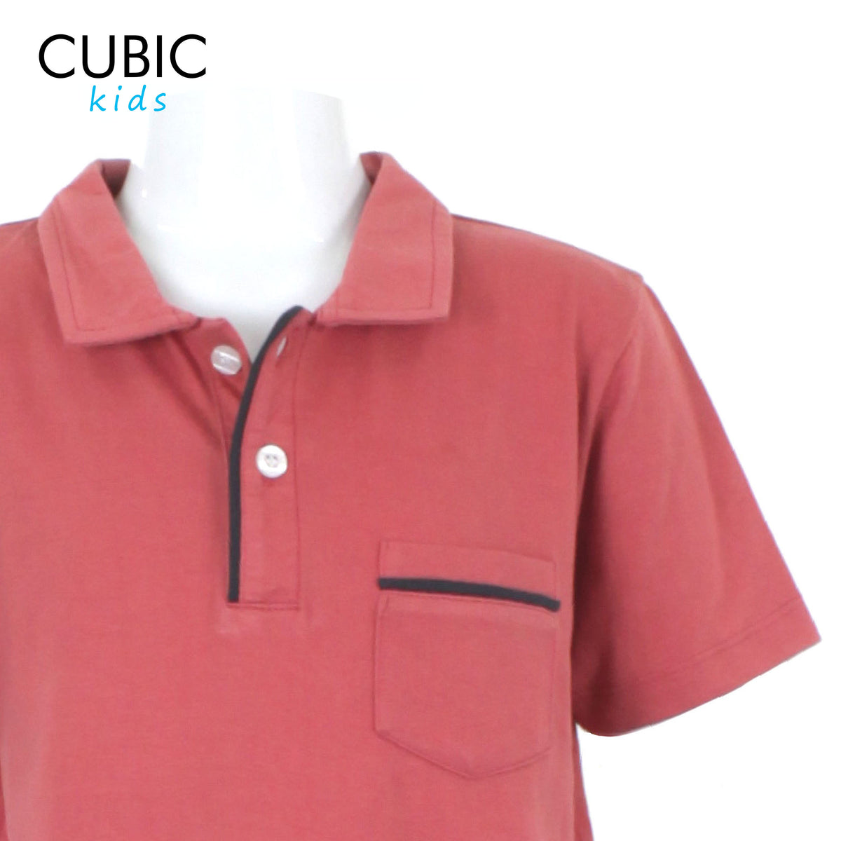Cubic Boys Kids Cotton Polo Shirt with Pocket Polo-Shirt Collar Top Top for Boys - CKJ2409C