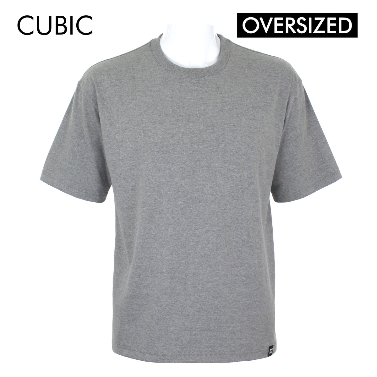 Cubic Men  Plain Oversized Shirt Tshirt Basic Tee T-Shirt with Lower Patch - CMBOS06R