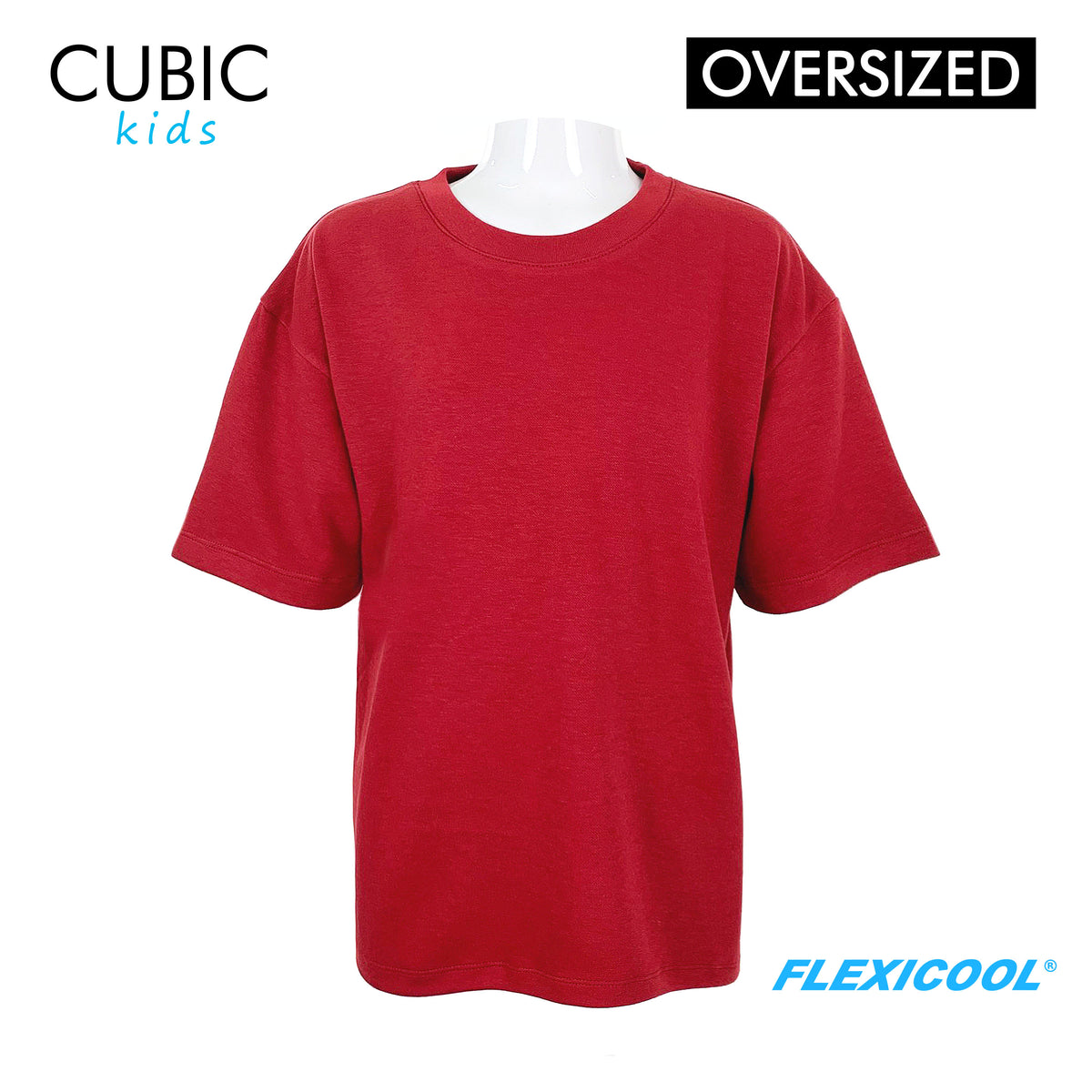 Cubic Boys Kids Plain Oversized Round Neck Shirt Top for Boys - CKJ2611R