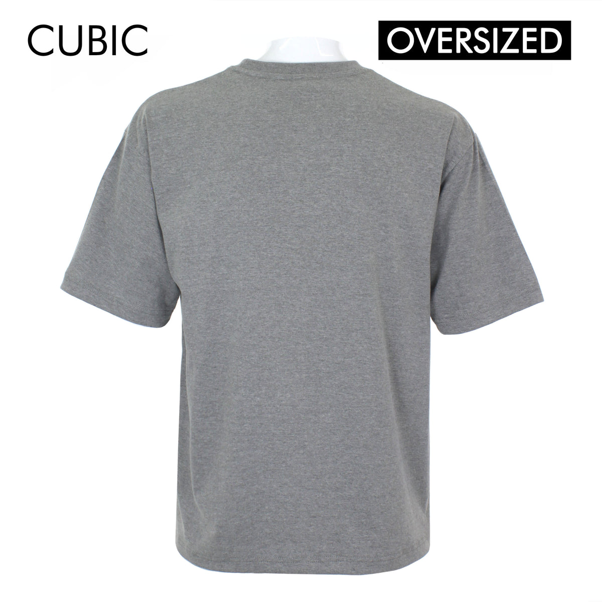 Cubic Men  Plain Oversized Shirt Tshirt Basic Tee T-Shirt with Lower Patch - CMBOS06R