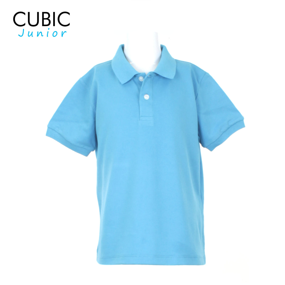 Cubic Junior Kid's Plain Basic Pique  Polo Shirt Polo-shirt Collar Top Top for Boys - CKB-PS