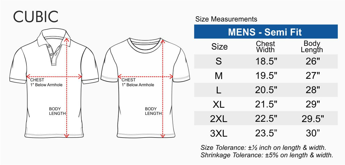 Cubic Mens Pique  Polo Shirt Polo-shirt Collar Top Top for Men - CMP2208H