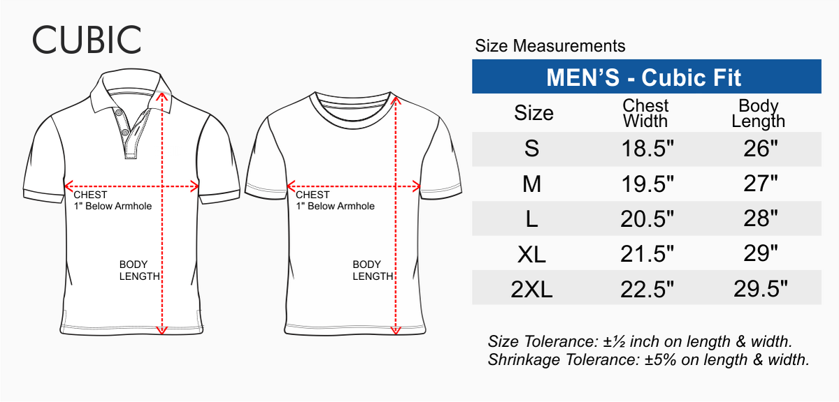 Cubic Mens Pique  Polo Shirt Polo-shirt Collar Top Top for Men - CMP2435H