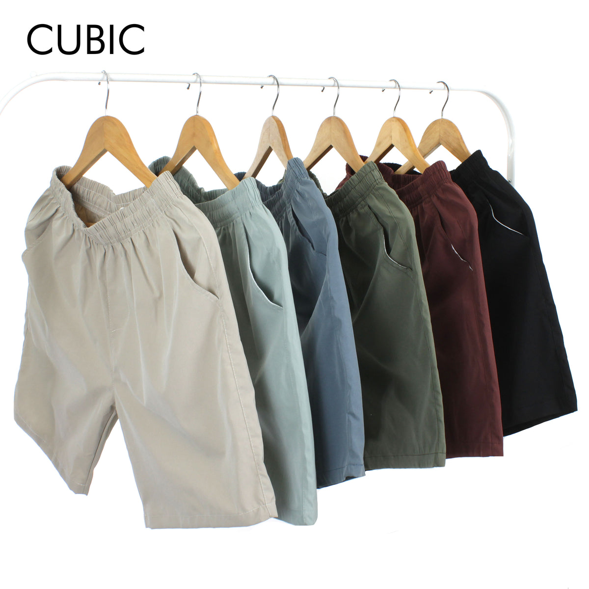 Cubic Men Casual Shorts with Pocket Garterized Drawstring Men's Short Shorts for Men  - CMBSH03