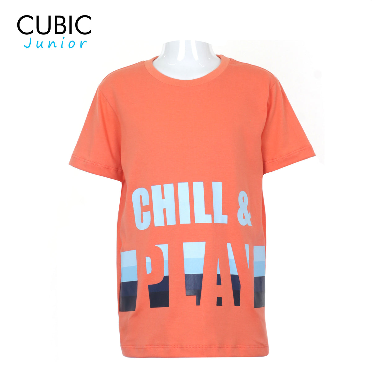Cubic Boys Kids Round Neck Chill & Play Graphic Print Design T-shirt Shirt Top for Boys - CKJ2219R