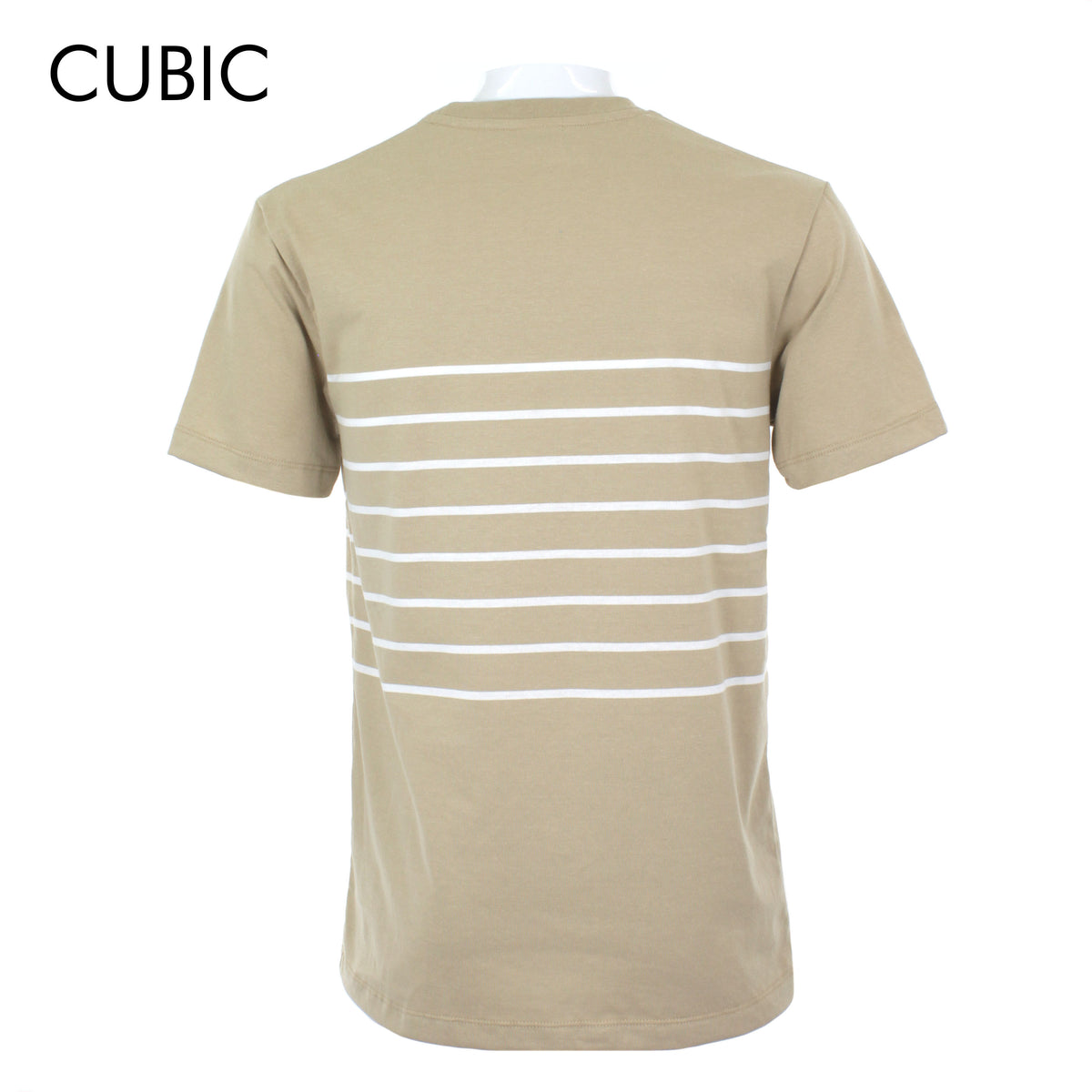 Cubic Men Round Neck Tees T-shirt Stripes Shirt Top Top for Men - CMS2217R