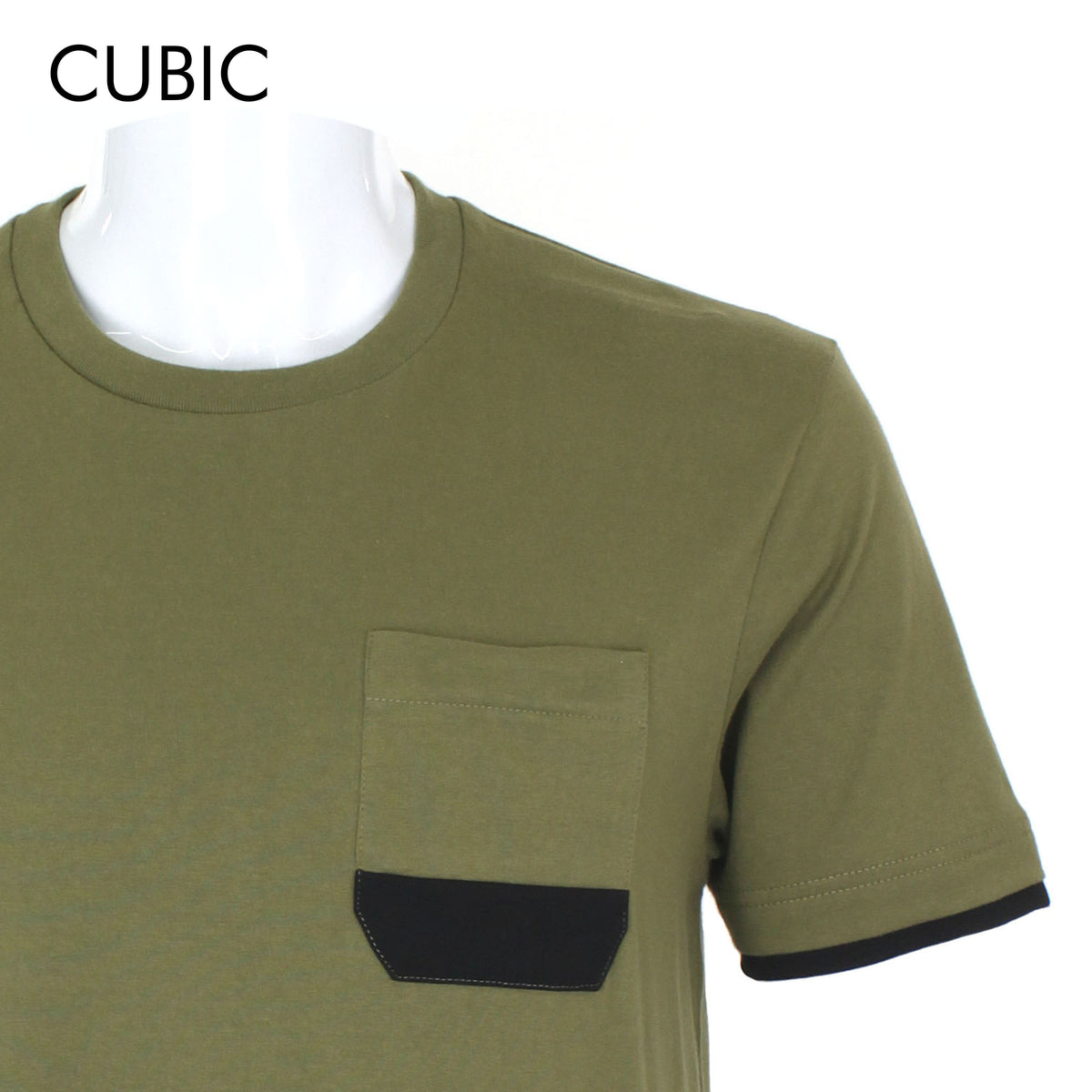 Cubic Men Round Neck Tees T-shirt Plain Shirt Top Top for Men - CMJ2240R