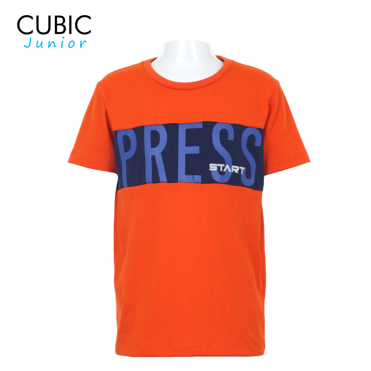Cubic Boys Kids Round Neck Press Start Graphic Print Design T-shirt Shirt Top for Boys - CKJ2218R