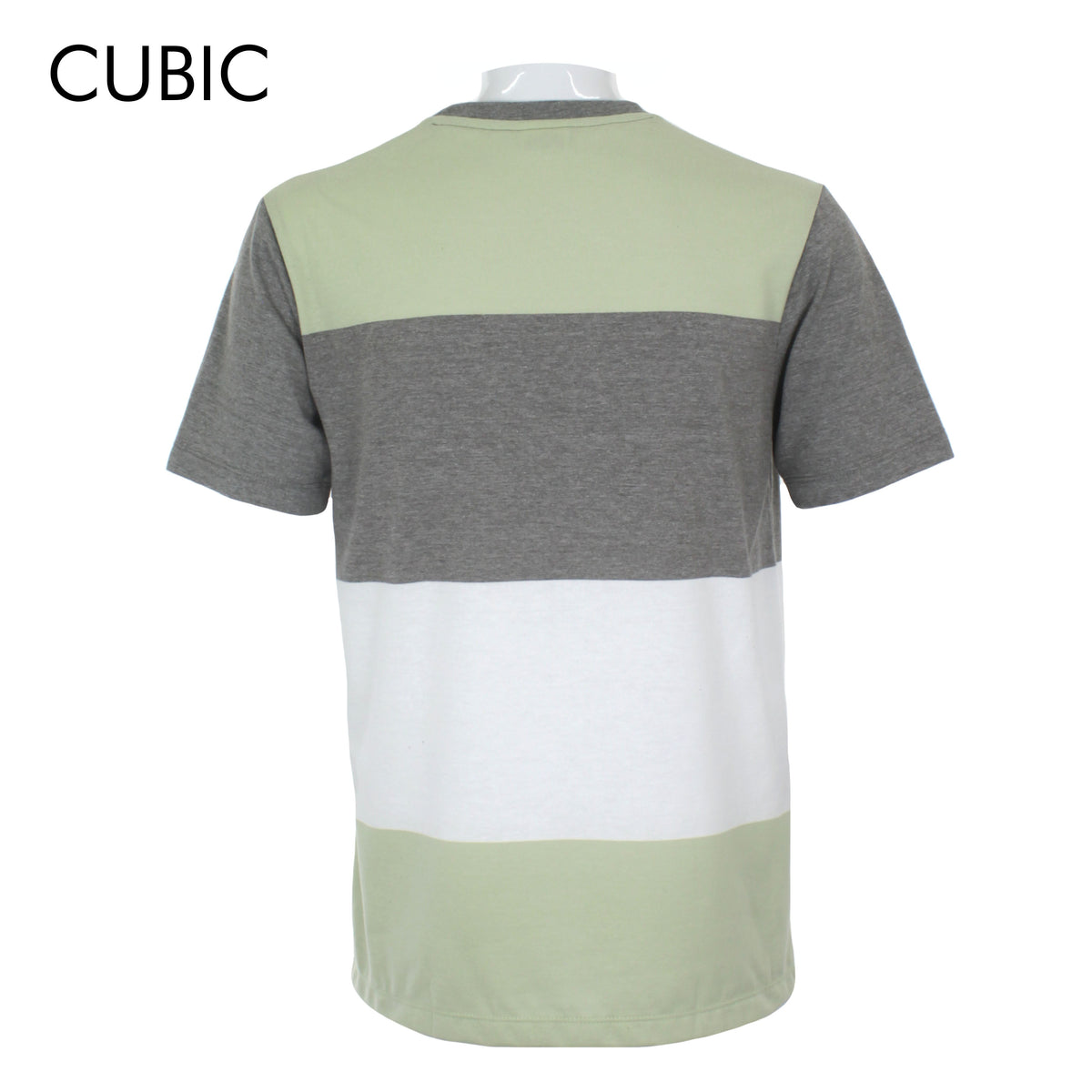Cubic Men Round Neck Tees T-shirt Stripes Shirt Top Top for Men - CMS2218R