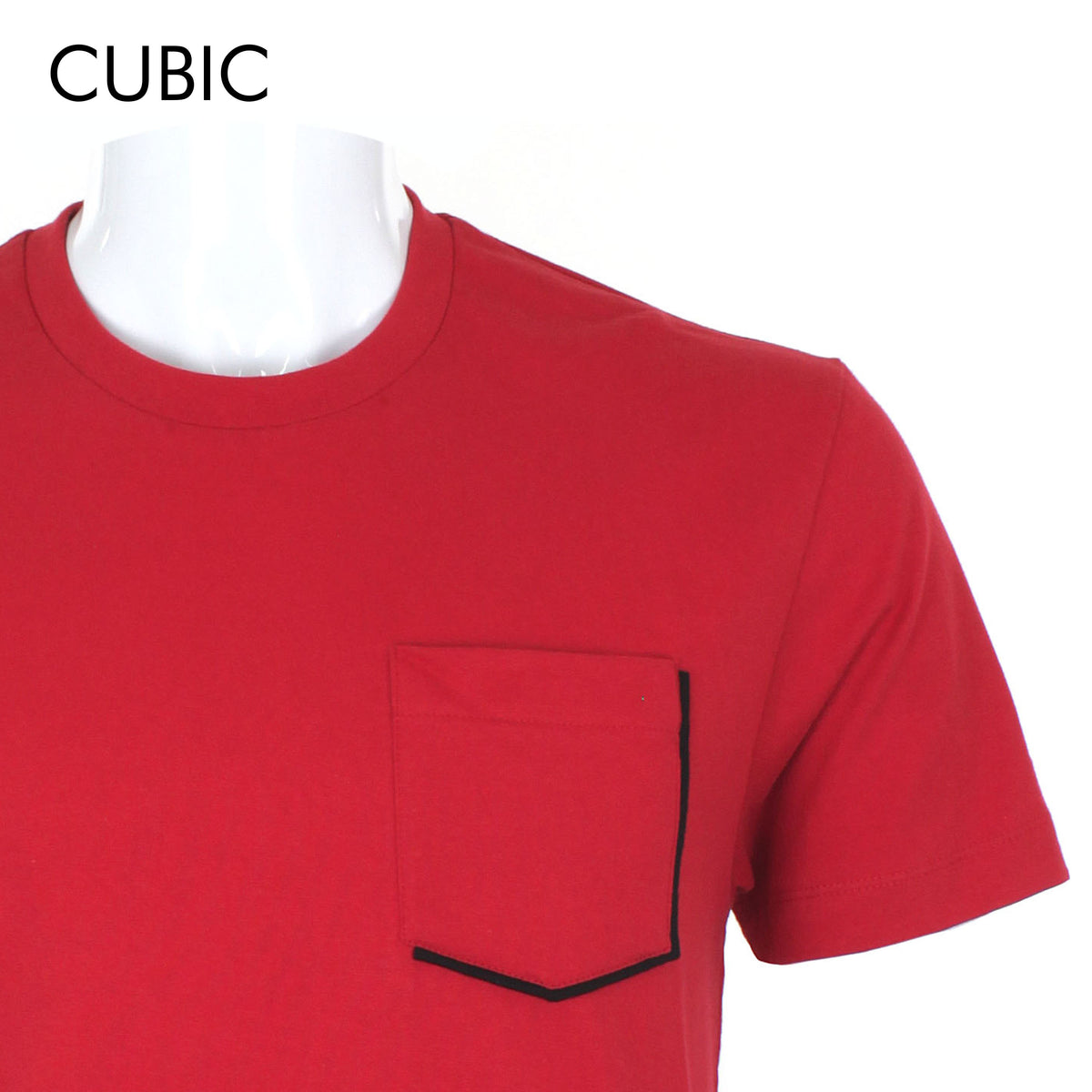 Cubic Men Round Neck Tees T-shirt Plain Shirt Top Top for Men - CMJ2239R