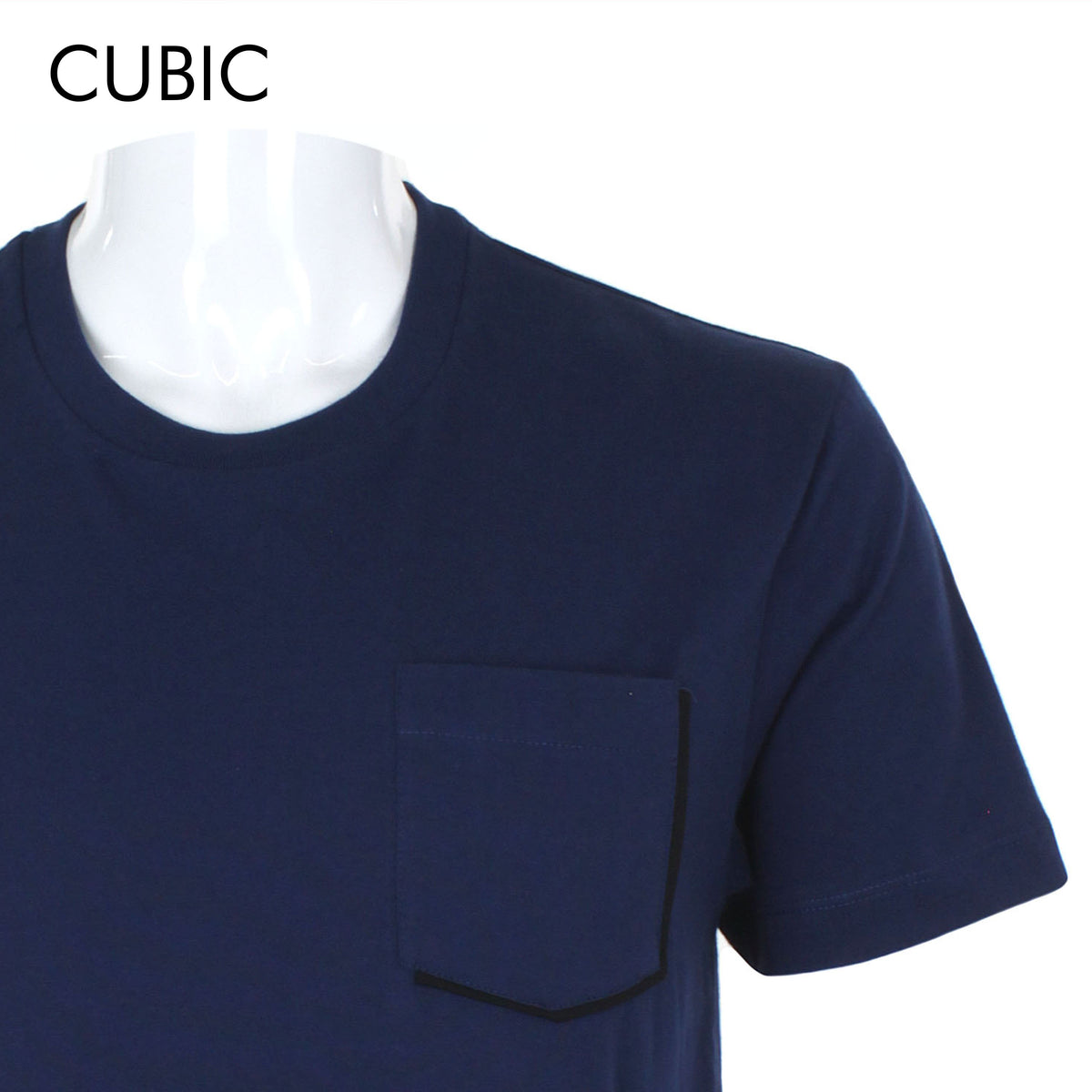 Cubic Men Round Neck Tees T-shirt Plain Shirt Top Top for Men - CMJ2239R