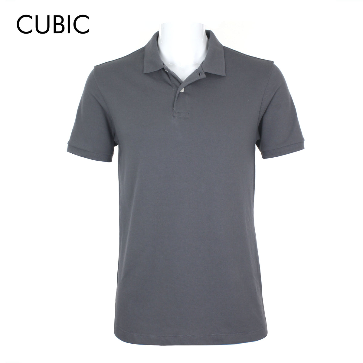 Cubic Mens Plain Basic Pique  Polo Shirt Polo-shirt Collar Top Top for Men - CMB-PS